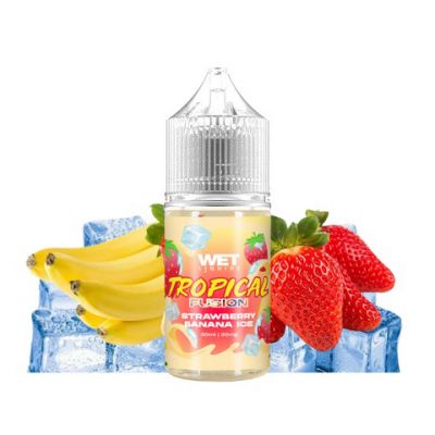Tinh dầu Wet Liquids Strawberry Banana Ice (Dâu Chuối Lạnh) Salt Nic